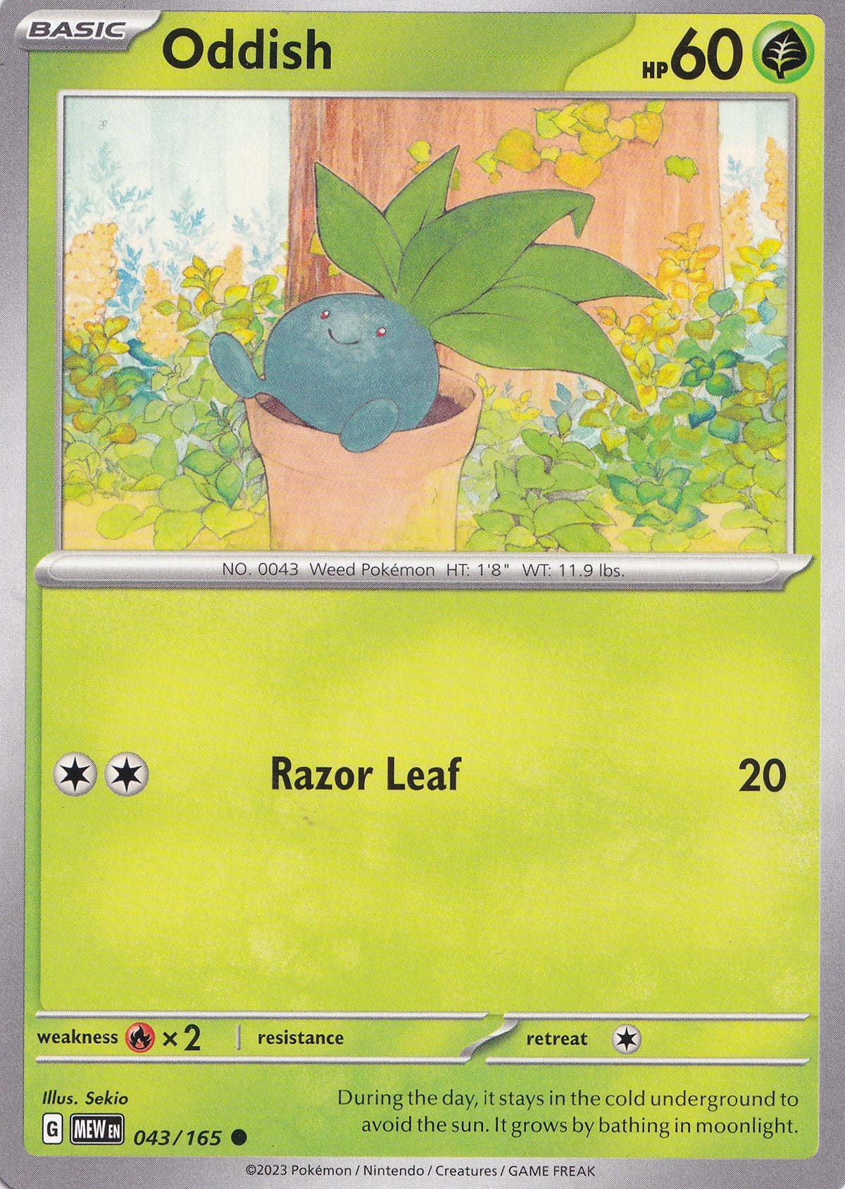Oddish 043/165 MEW EN (NM)