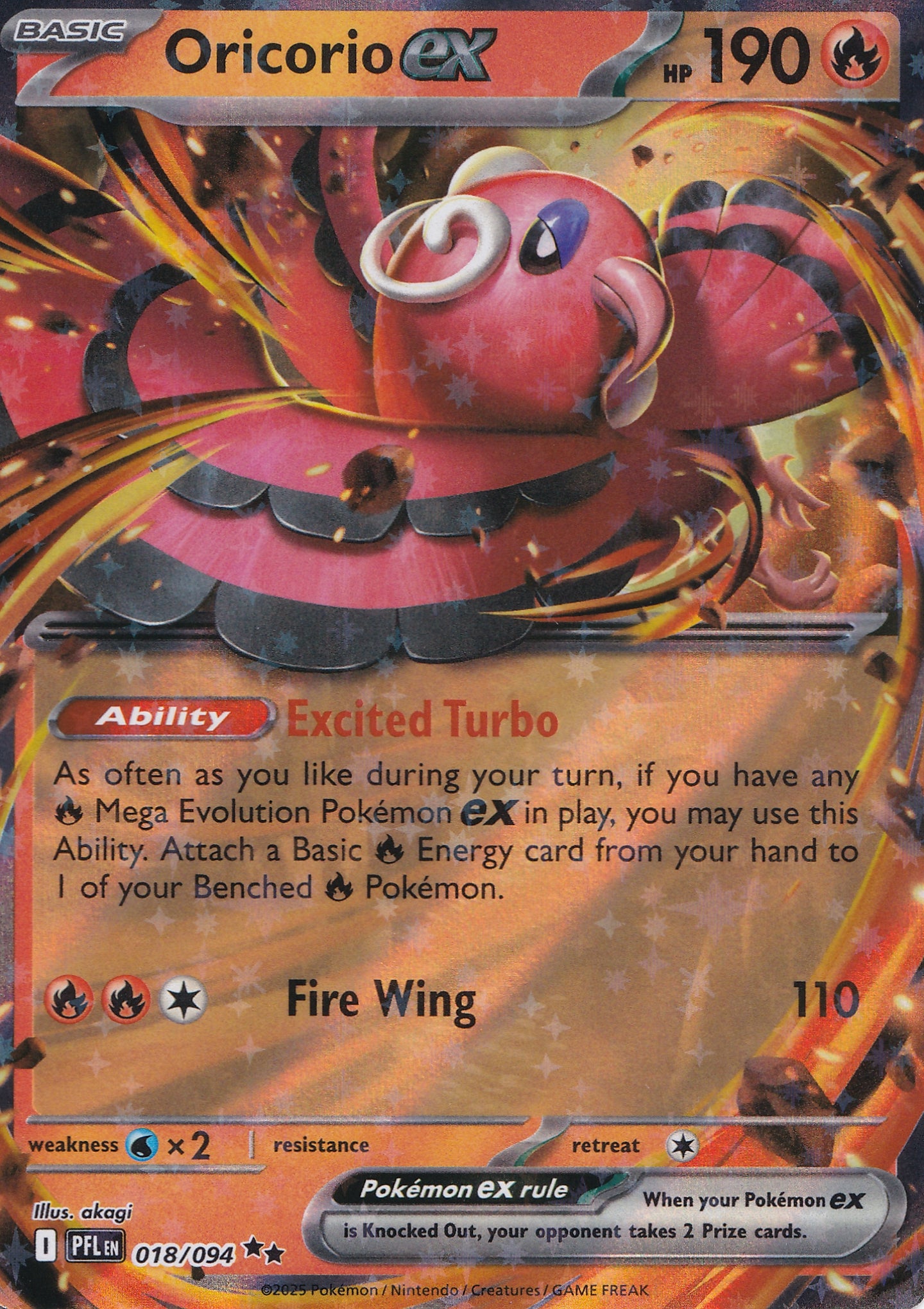 Oricorio ex 018/094 PRE ENG 2025 (NM)