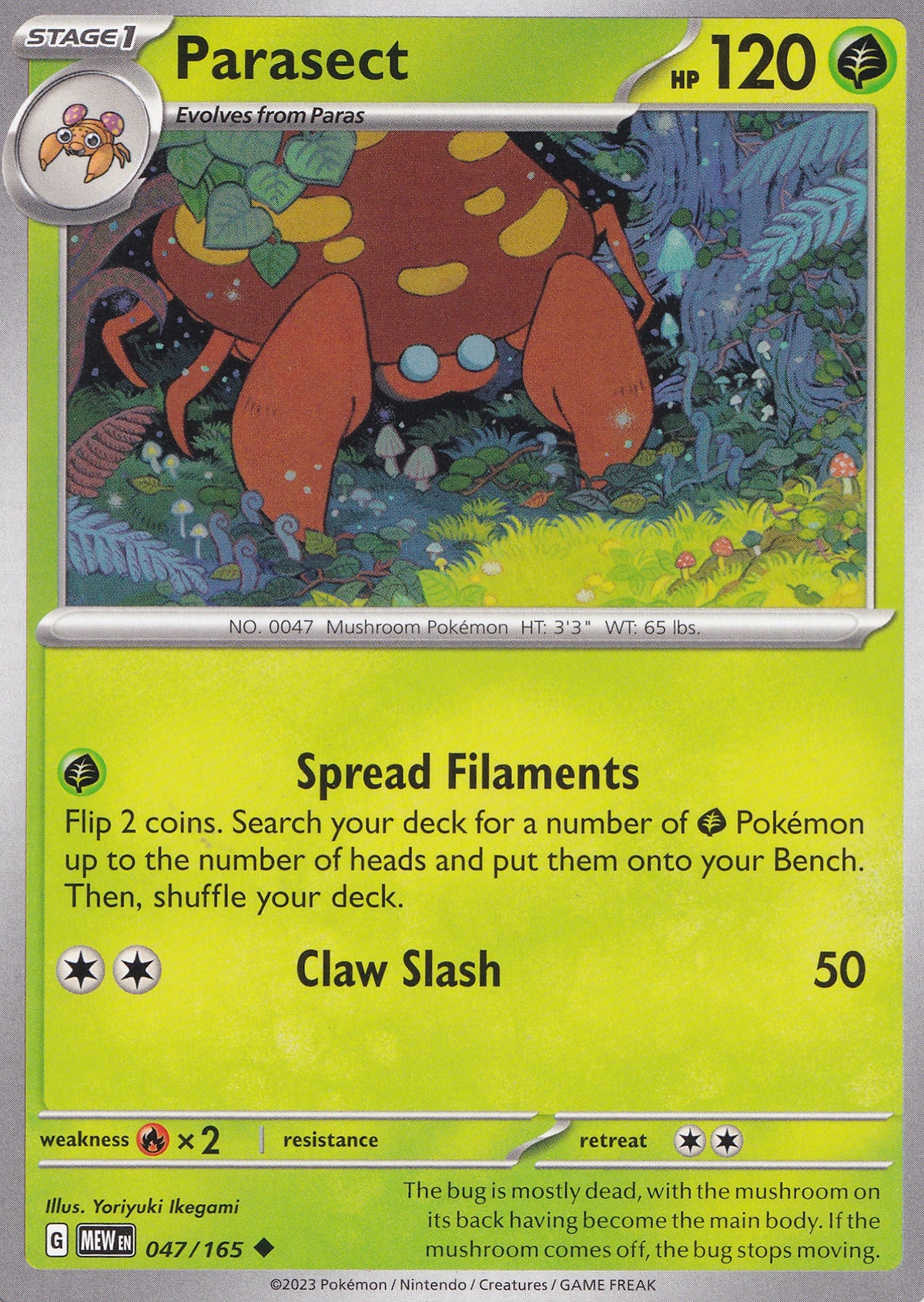 Parasect 047/165 MEW EN (NM)