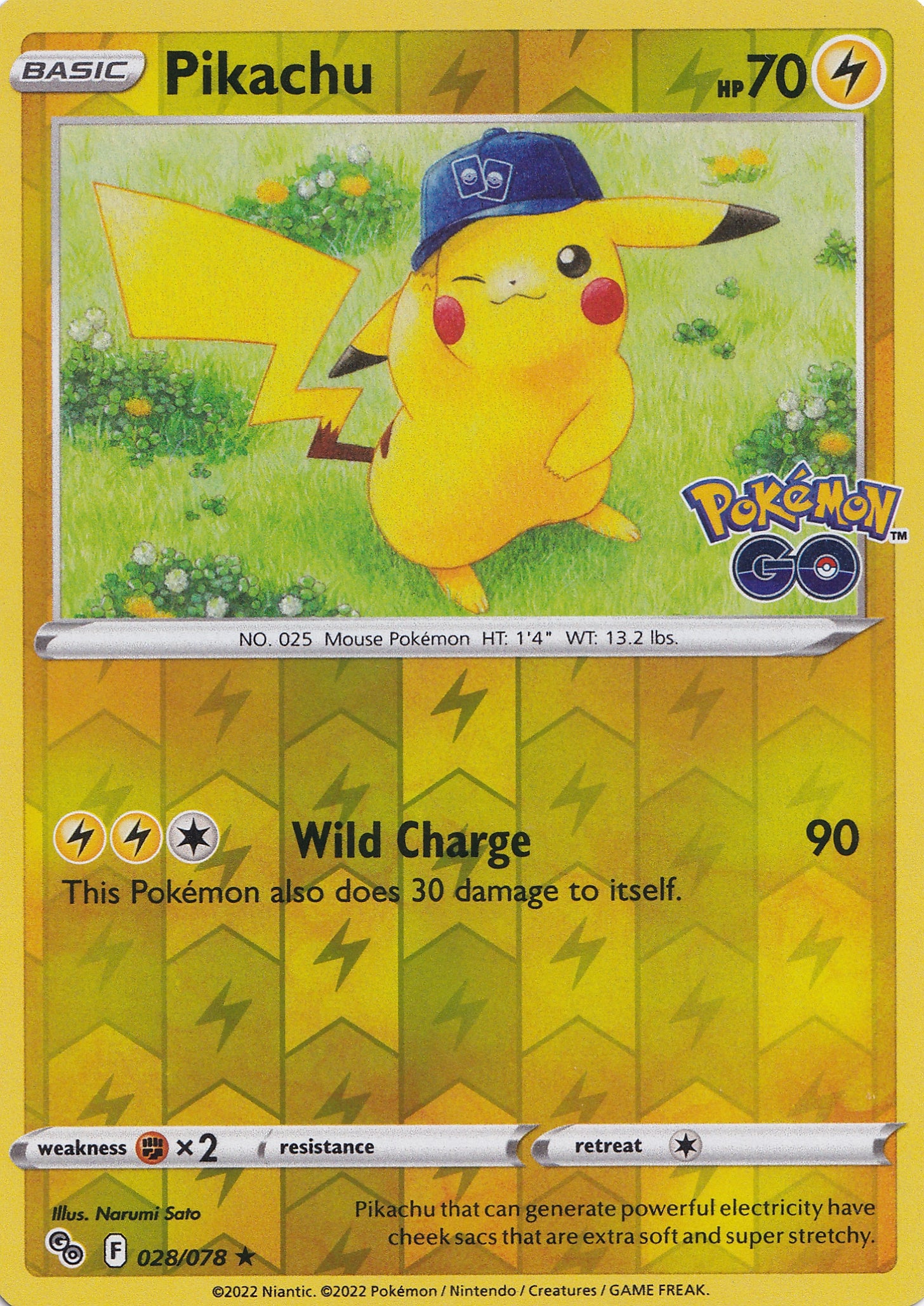 Pikachu 028/078 PGO ENG 2022 (NM)