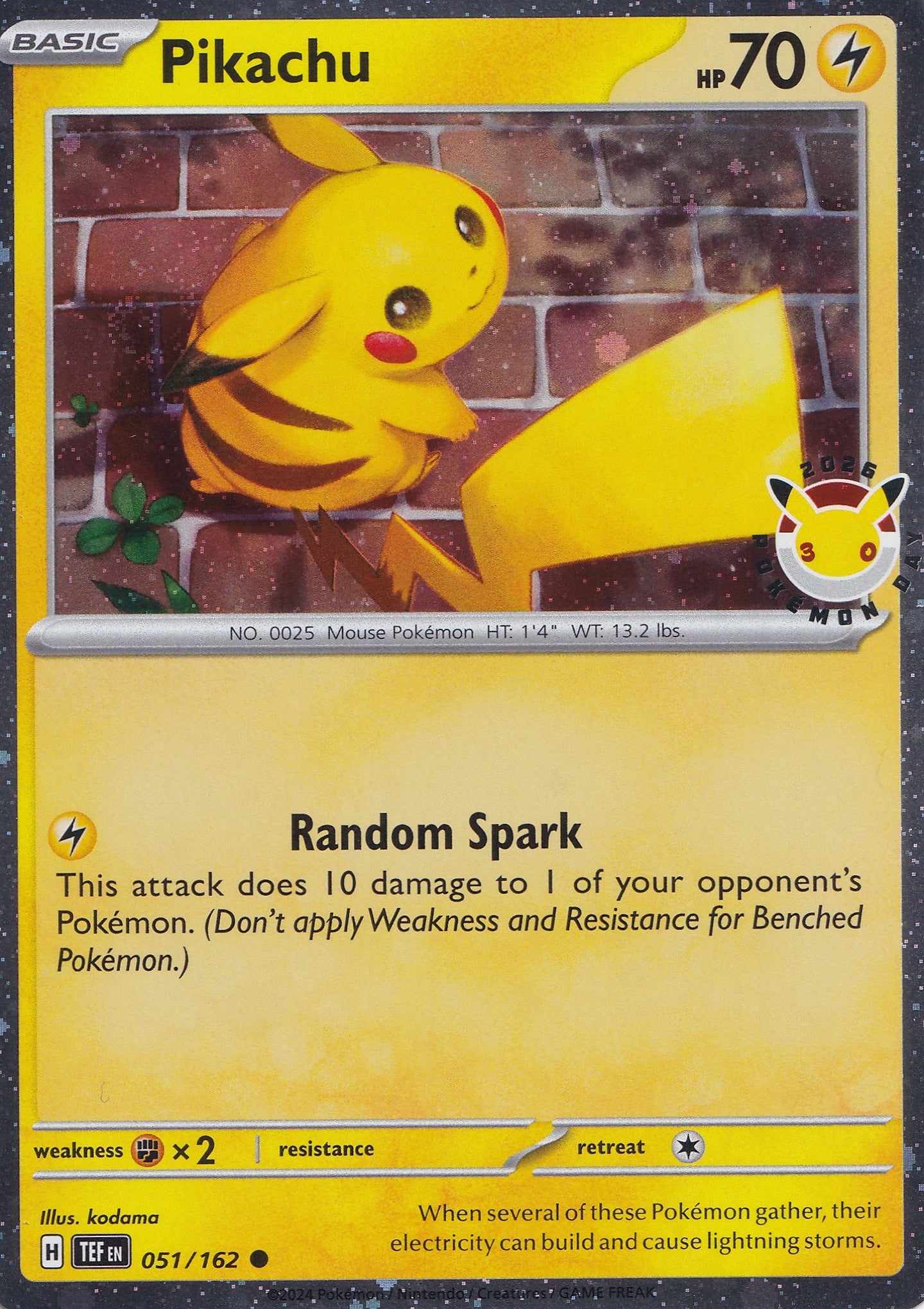 Pikachu 051/162 TEF ENG 2026 (NM)