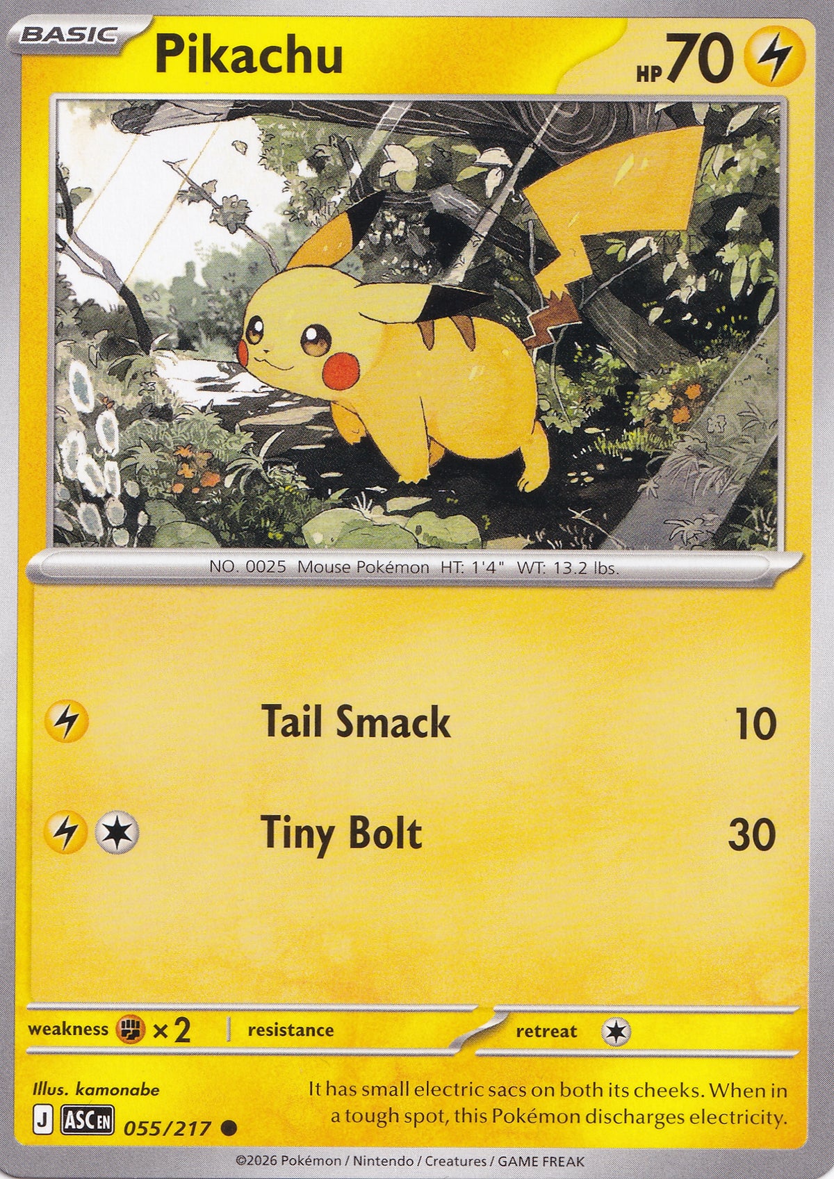 Pikachu 055/217 ASC ENG 2026 (NM)