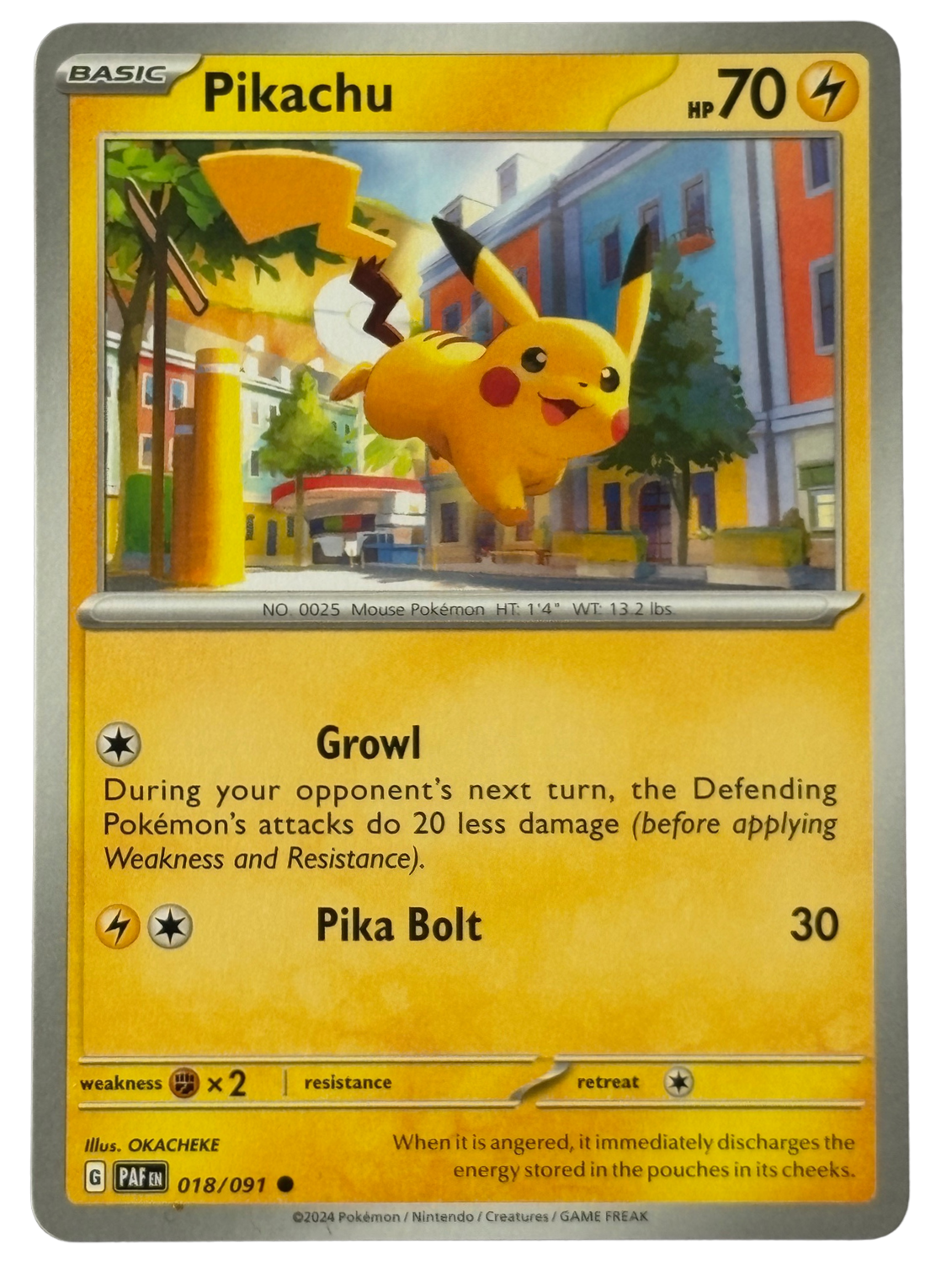 Pikachu 018/091 PAF ENG 2024 (NM)