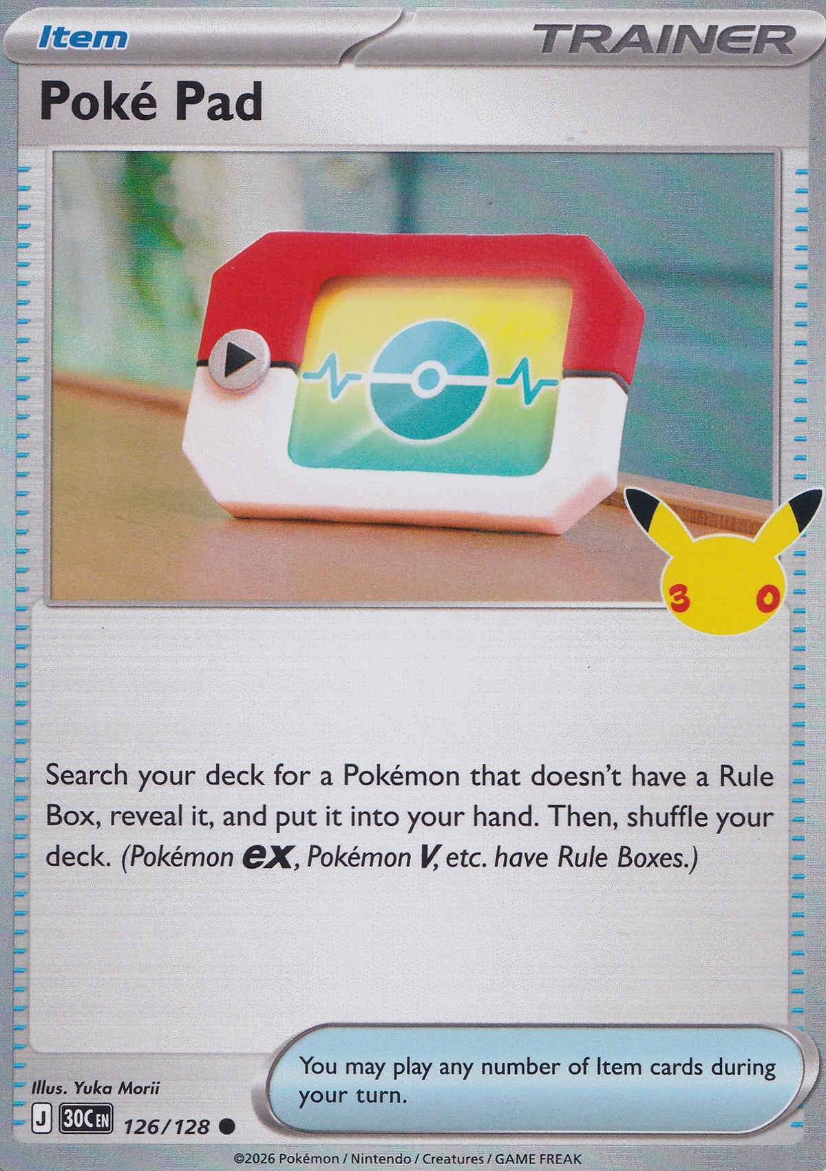 Poké Pad 126/128 30C EN HOLO (NM)
