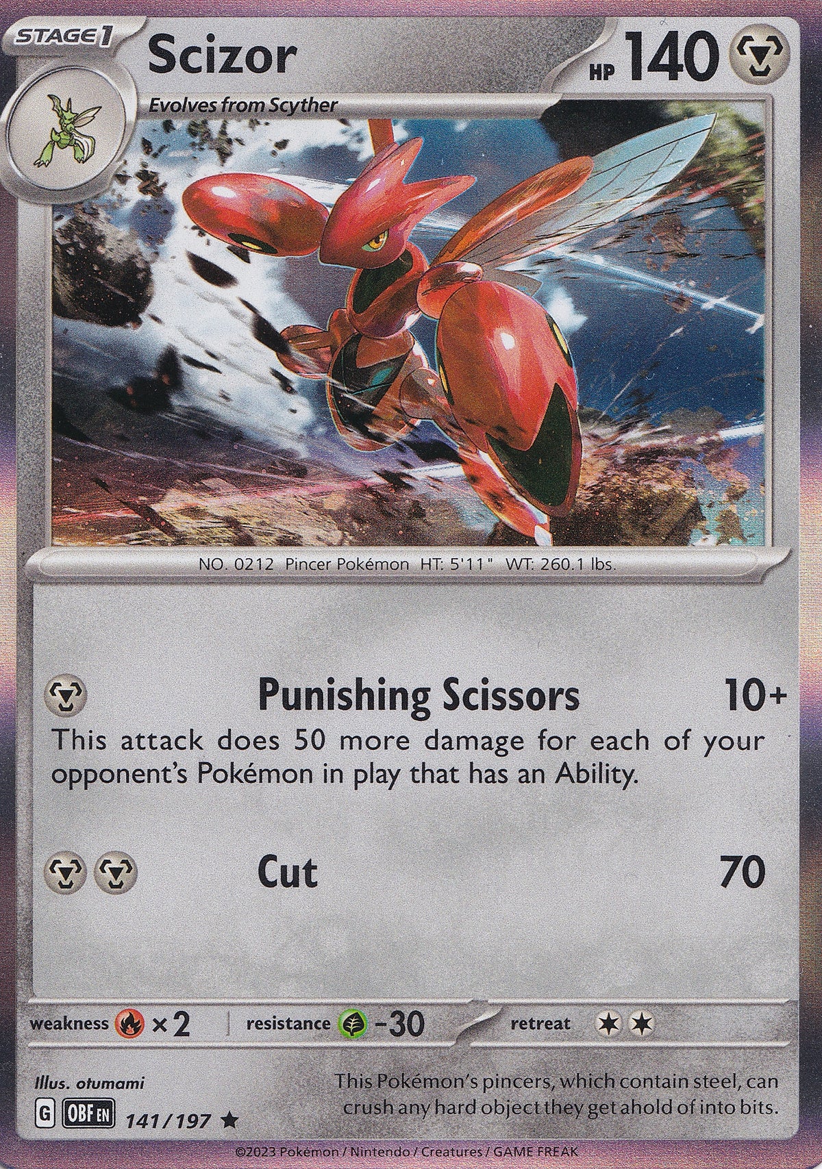 Scizor 141/197 OBF ENG 2023 (NM)