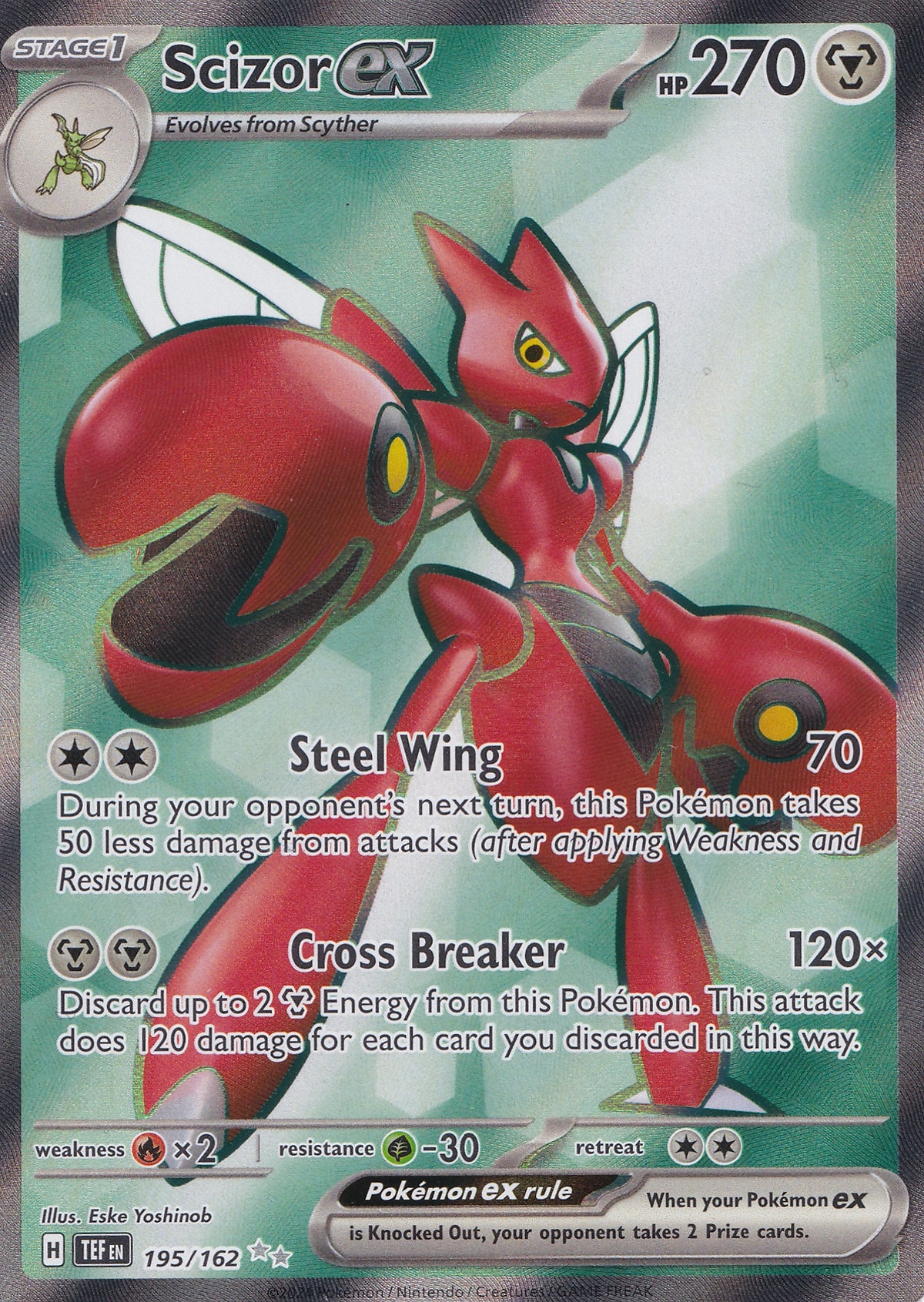 Scizor ex SAR 195/162 TEF ENG 2024 (NM)