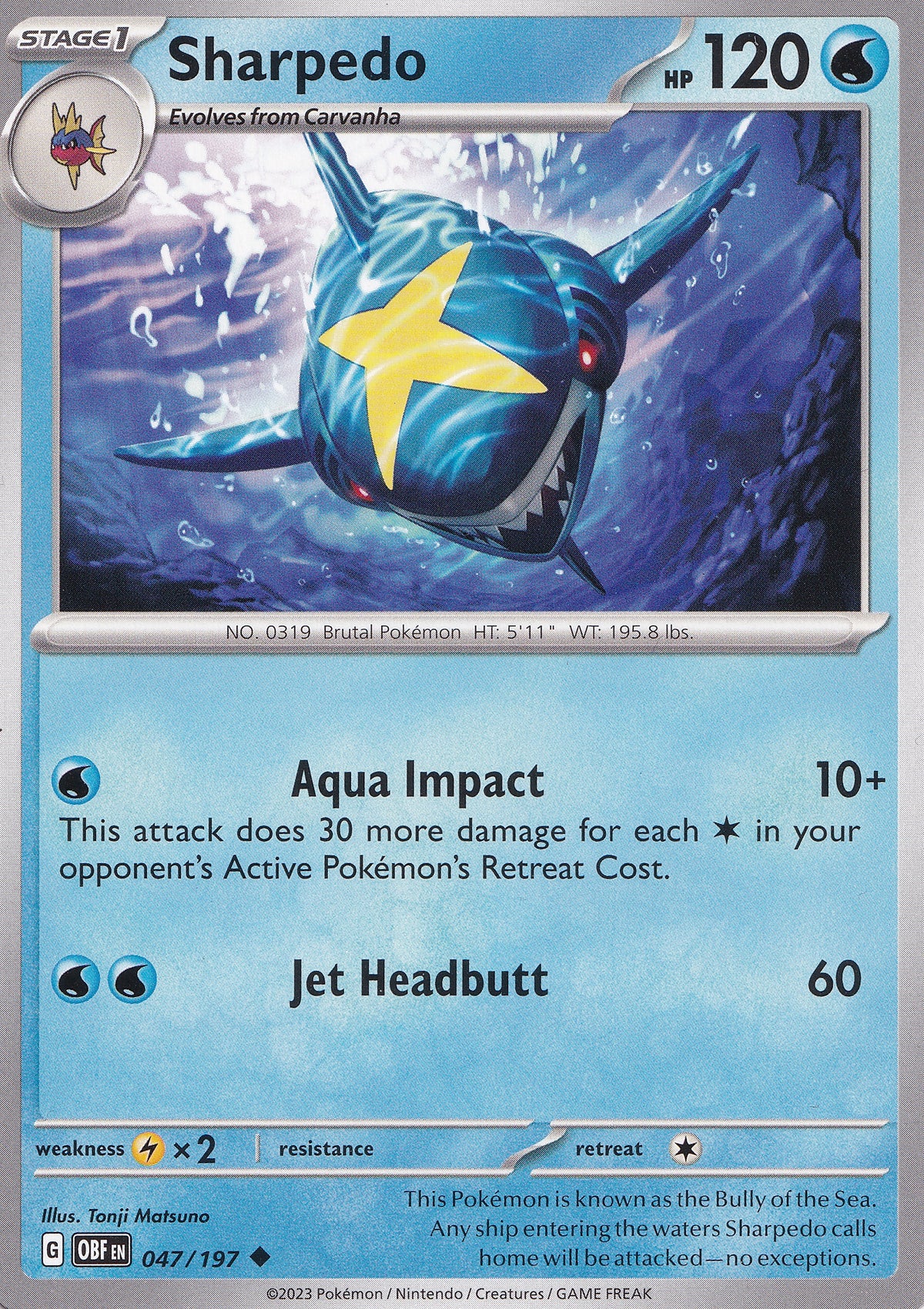 Sharpedo 047/197 OBF ENG 2023 (NM)