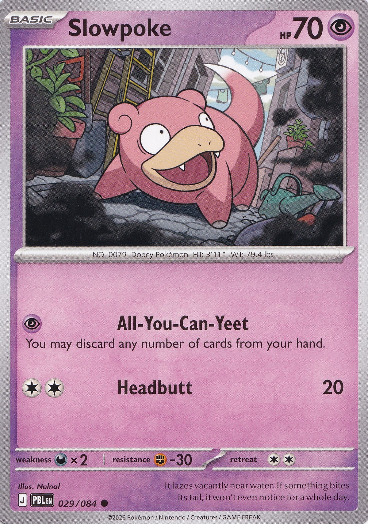 Slowpoke 029/084 PBL EN HOLO (NM)
