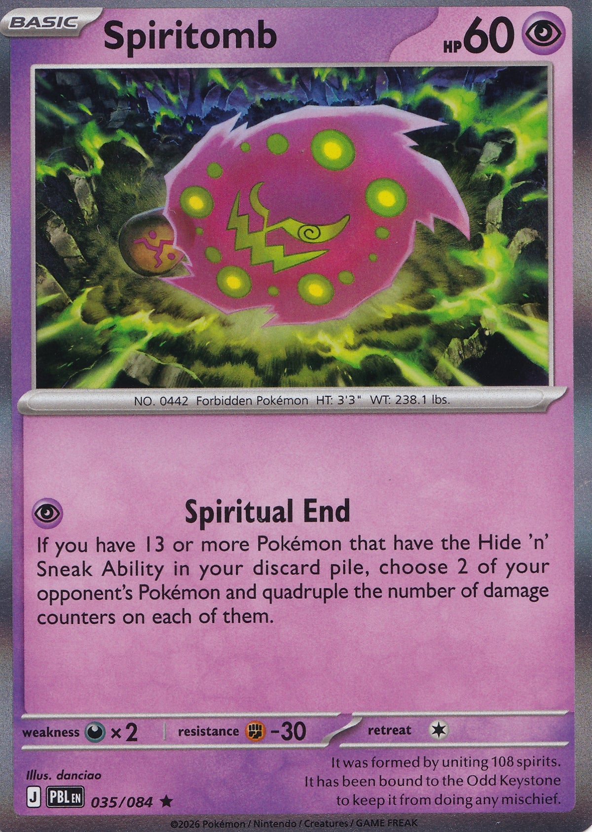 Spiritomb 035/084 PBL EN HOLO (NM)