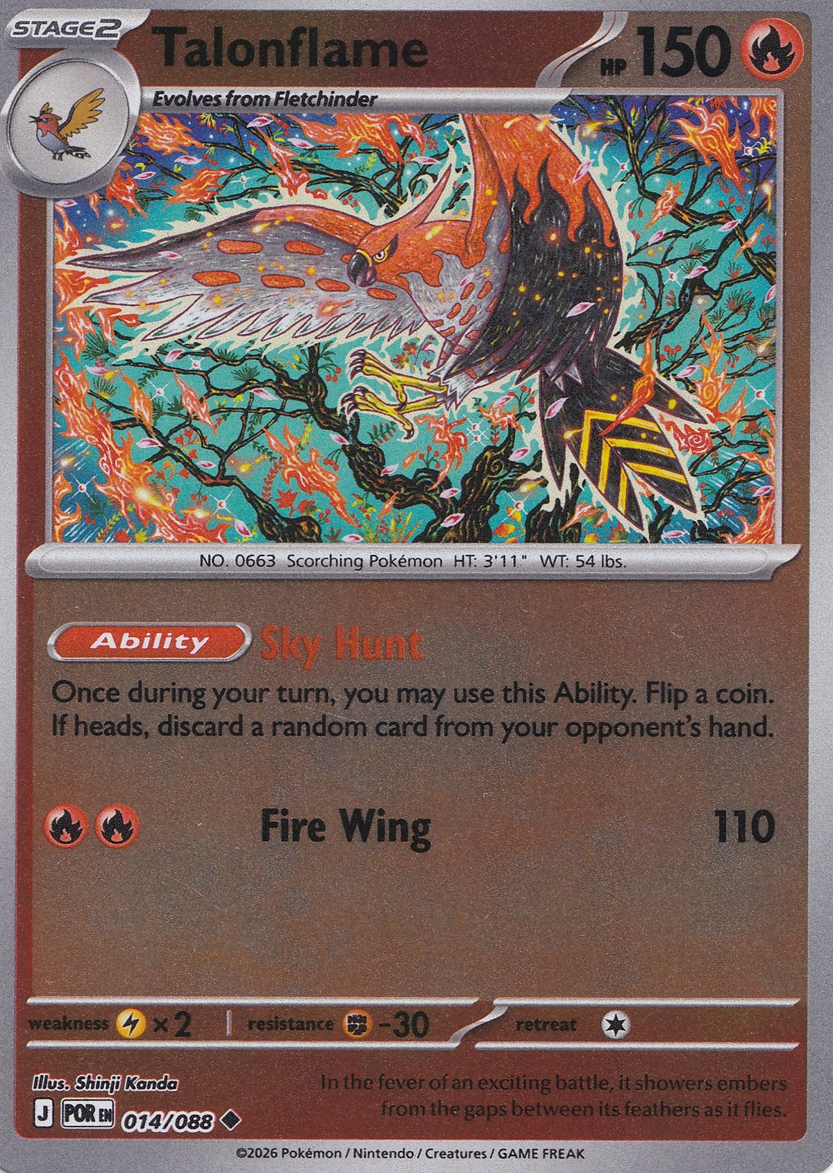 Talonflame 014/088 POR ENG RH (NM)