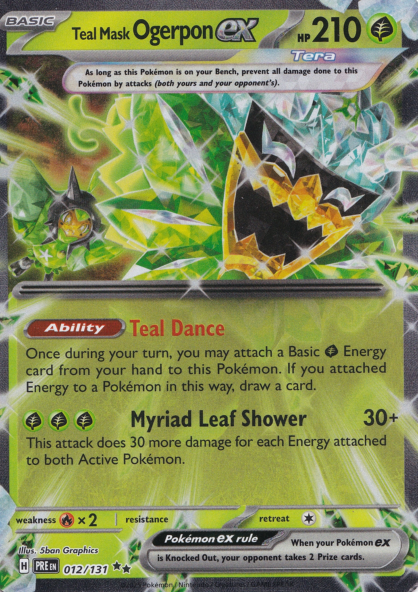 Teal Mask Ogerpon ex 012/131 PRE ENG 2025 (NM)