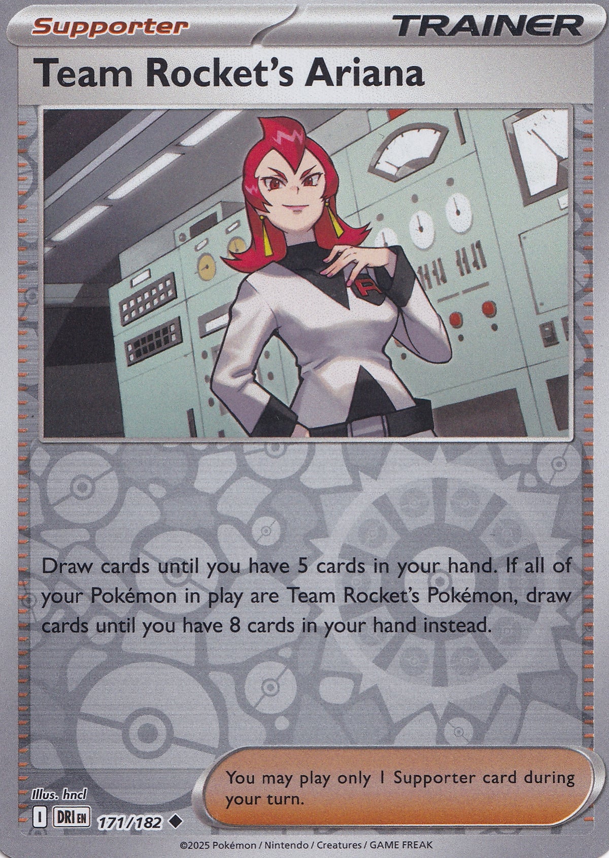 Team Rocket's Ariana 171/182 DRI ENG 2025 (NM)