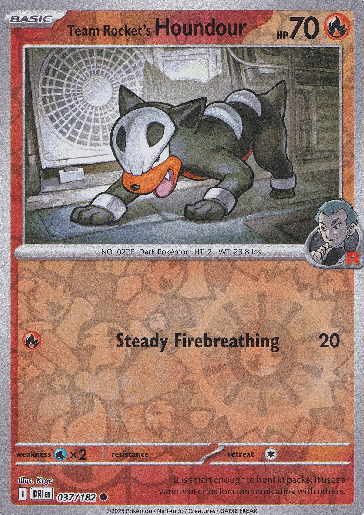 TR Houndour 037/182 DRI ENG 2025 RH (NM)