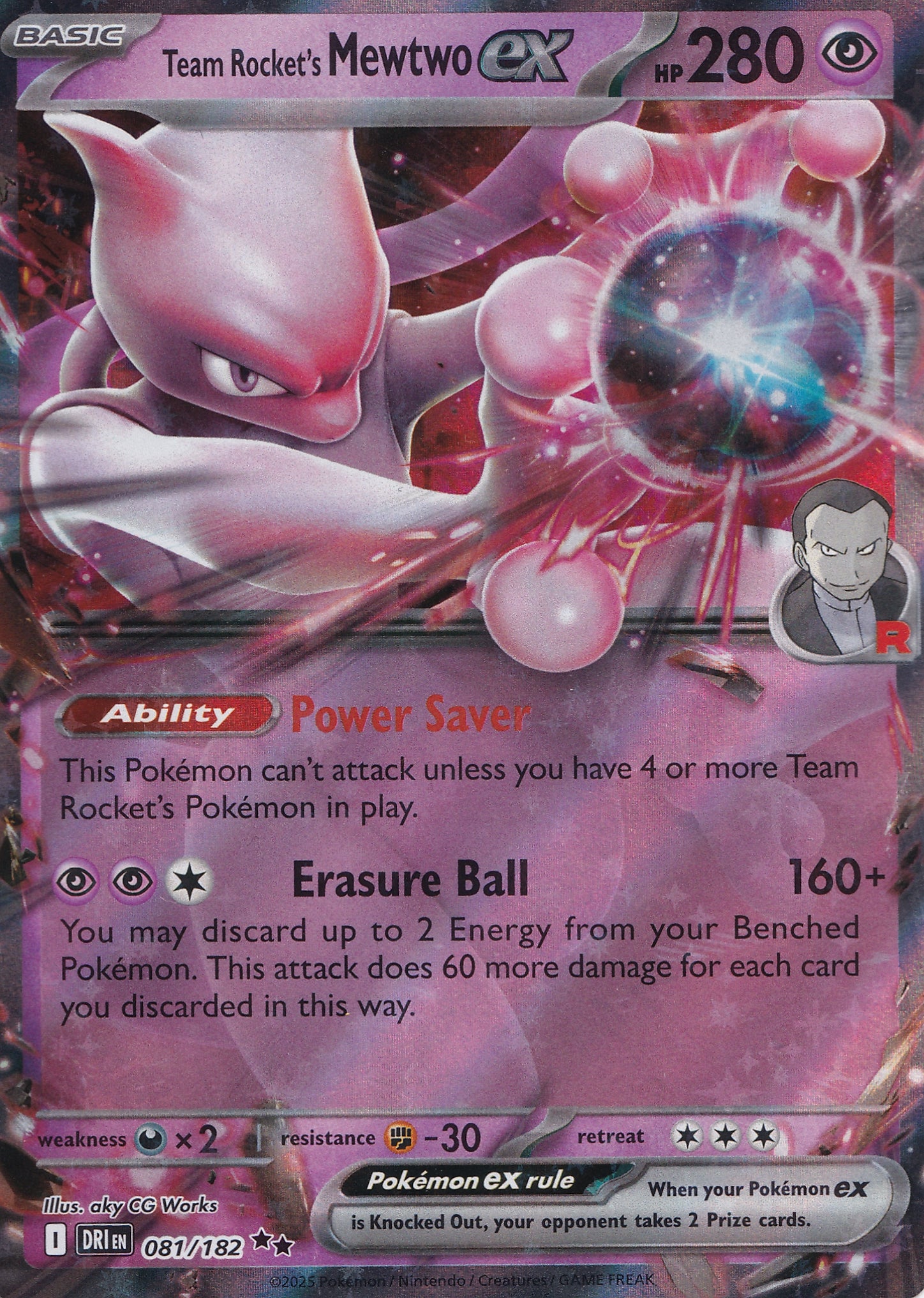 TR Mewtwo ex 081/182 DRI ENG 2025 (NM)
