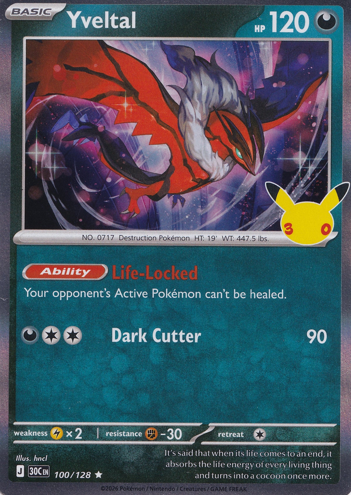 Yveltal 100/128 30C EN (NM)