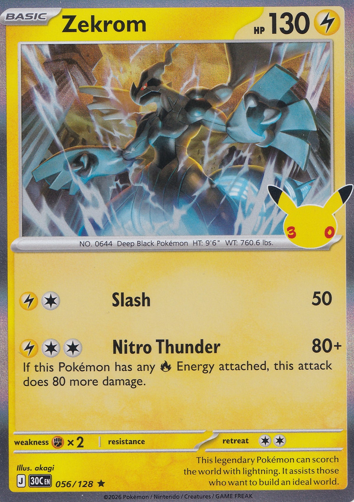 Zekrom 056/128 30C EN HOLO (NM)