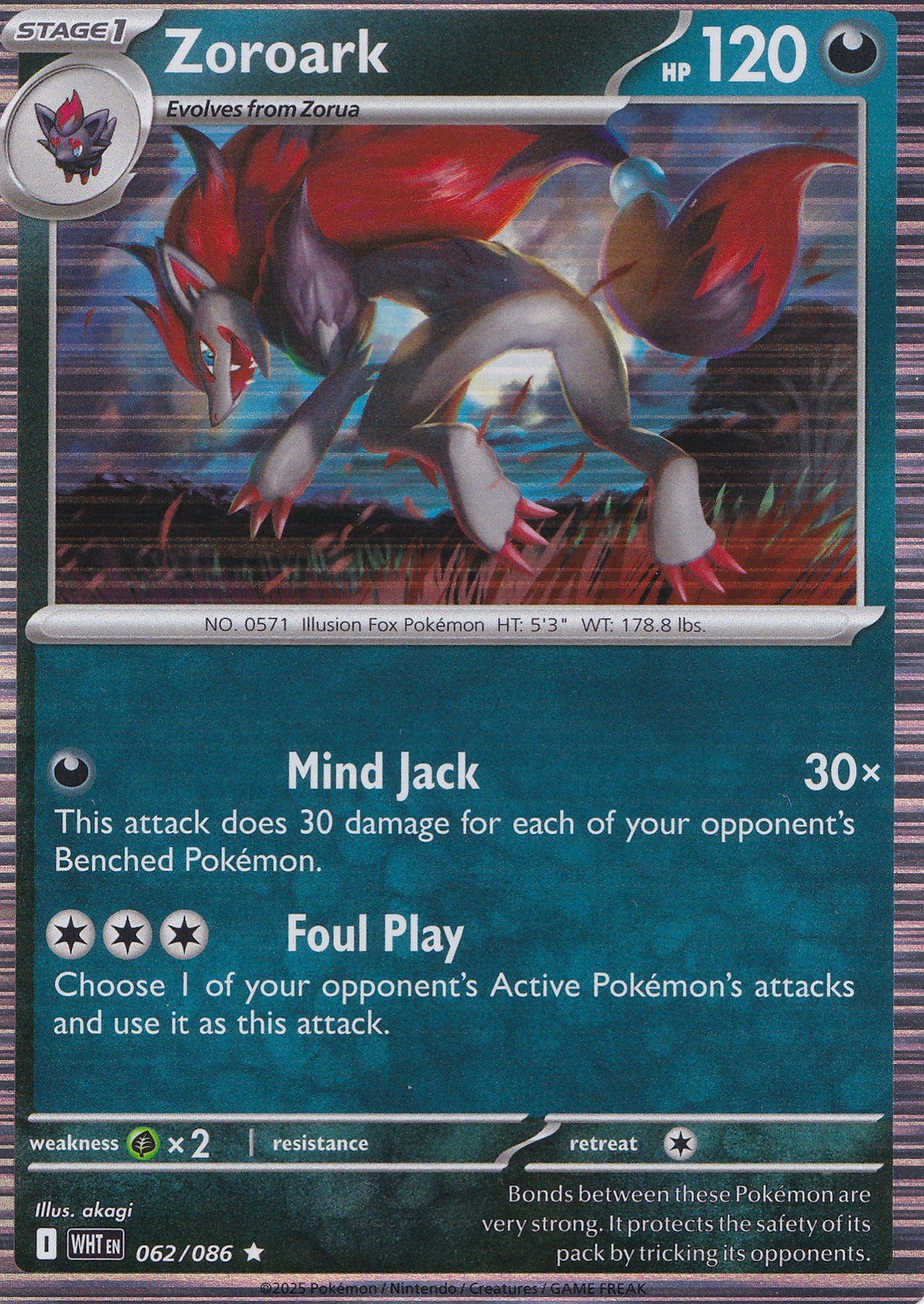 Zoroark 062/086 WHT ENG 2025 (NM)